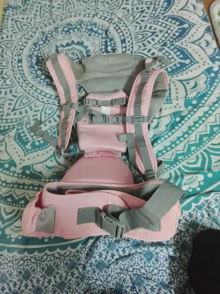Mochila porta bebé rosa