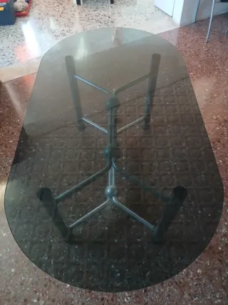 Mesa cristal años 70