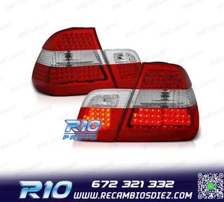 PILOTOS BMW E46 01-05 LED ROJO CROMO RESTYLING