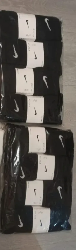 Docena Calcetines Nike Negros Talla 38/42 42/46