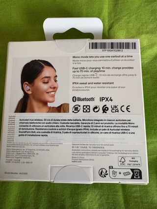 Belkin SoundForm Motion True Wireless Cuffie Viola