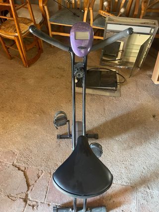 Bicicleta Estática Plegable Morada