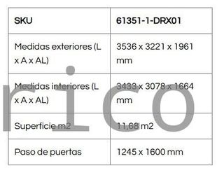 Caseta Metálica Eco Alcoy 353x322x196 cm - Duramax