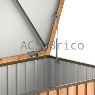 Baúl Arcón Metálico 1450 L Imitación Madera - 95x195x94 cm - Duramax