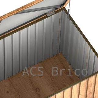 Baúl Arcón Metálico 1450 L Imitación Madera - 95x195x94 cm - Duramax