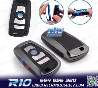 FUNDA CARCASA LLAVE BMW CUADRADA GRIS