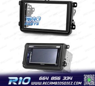 MARCO NEGRO RADIO 2-DIN PARA SEAT ALTEA LEON TOLEDO SKODA FA