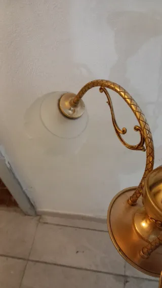 Lampadario Vintage Oro e Vetro