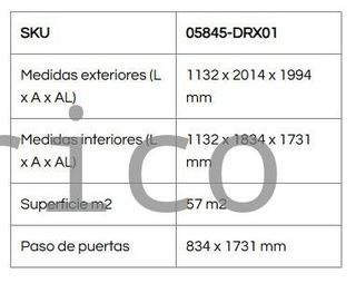 Caseta Metálica Top Venus 113x201x199 cm - Duramax