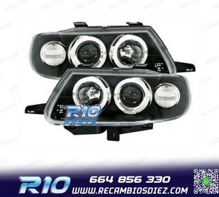 FAROS CITROEN SAXO 96-99 OJOS ANGEL FONDO NEGRO