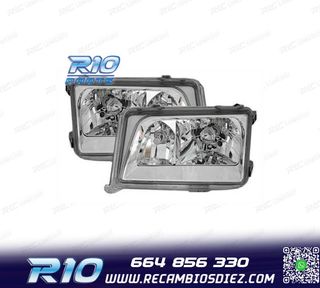 FAROS MERCEDES CLASE E W124 85-95 FONDO CROMO