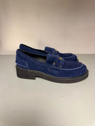 Mocassini Bibi Lou blu camoscio donna