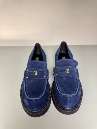 Mocassini Bibi Lou blu camoscio donna