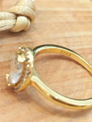 Anillo chapado oro 14k