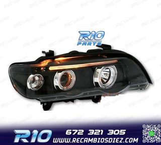 FAROS BMW X5 E53 99-03 FONDO NEGRO OJOS ANGEL