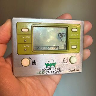 Gakken TROJAN HORSE LCD CARD GAME トロイの木馬 GAKKEN 80s Trojan Horse LCD Card Game - Battery Cover Reproduction