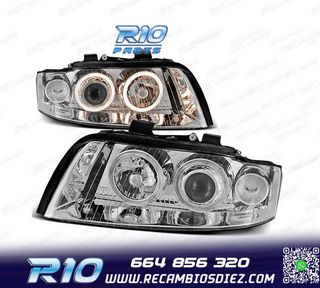 FAROS OJOS ANGEL AUDI A4 00-04 OJOS ANGEL CROMADOS