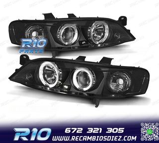 FAROS PARA OPEL VECTRA B 96-98 OJOS ANGEL FONDO NEGRO