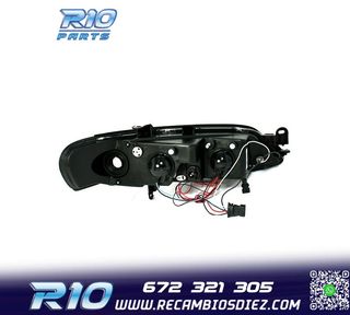 FAROS PARA OPEL VECTRA B 96-98 OJOS ANGEL FONDO NEGRO