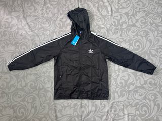 Cortavientos negro adidas con capucha