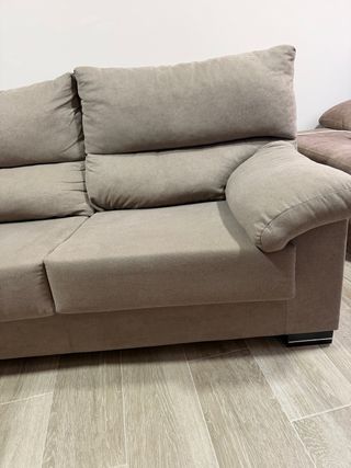 Sofá de 2 plazas beige 179x88