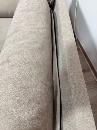 Sofá de 2 plazas beige 179x88