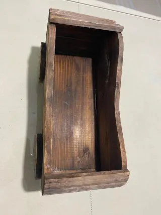 Macetero Decorativo Carro Madera