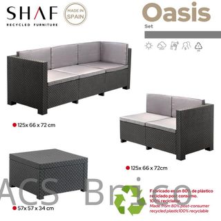 Muebles Jardín Oasis Grafito