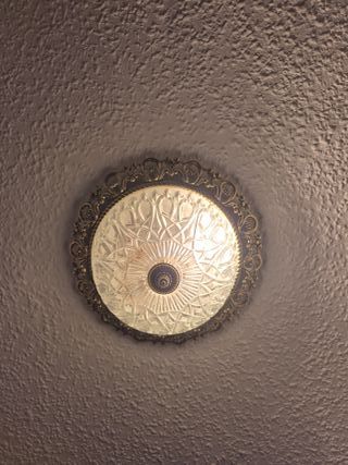 Lámpara de techo cristal y metal