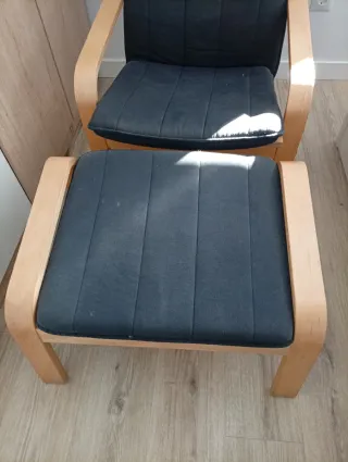 Mecedora Ikea con reposapiés