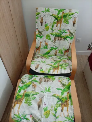 Mecedora Ikea con reposapiés