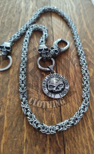 Catena Portafoglio Harley Davidson skull 1903