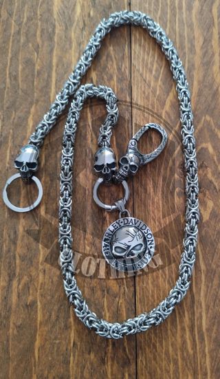 Catena Portafoglio Harley Davidson skull 1903