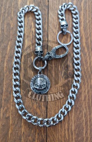 Catena Portafoglio Harley Davidson skull 1903