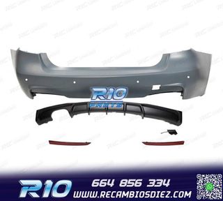 PARAGOLPES TRASERO BMW F30 LOOK M PERFORMANCE PDC