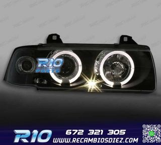 FAROS BMW E36 90-99 FONDO NEGRO OJOS ANGEL