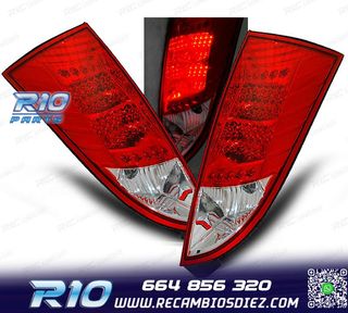 PILOTOS PARA FORD FOCUS MK1 98-04 LED ROJO CLARO