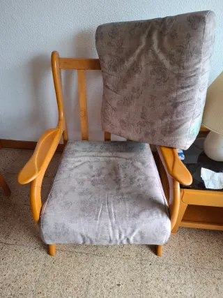 Conjunto 2 sillones y mesita auxiliar