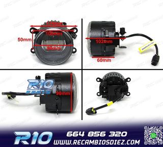 FAROS ANTINIEBLA LUZ DIURNA UNIVERSAL NEGRO