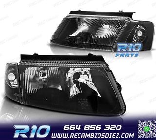 FAROS PARA VOLKSWAGEN VW PASSAT 3B 96-00 NEGROS CON NIEBLA