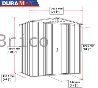 Caseta Metálica Top Atenea 113x201x199 cm - Duramax