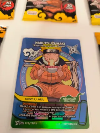 Sobres y Carta Promocional Naruto TCG Konoha Shid