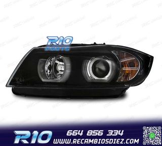 FAROS BMW E90 E91 05-08 XENON OJOS ANGEL U LED 3D NEGRO
