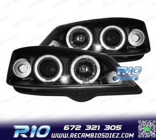 FAROS PARA OPEL ASTRA G 98-04 OJOS ANGEL CCFL FONDO NEGRO