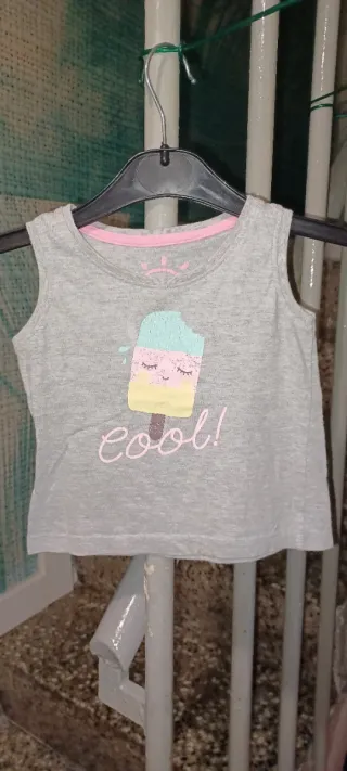 Lote 6 camisetas sin mangas 12-18 meses 80cm.