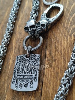 Catena Portafoglio Harley Davidson BS targhetta