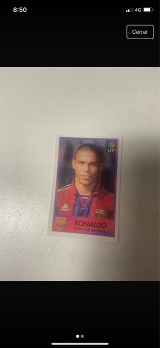 Cromo Ronaldo Nazario Bollycao 96/97