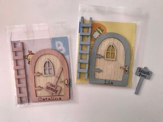 Dos Puertas Ratón Pérez Madera Personalizadas