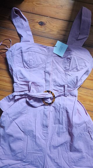 Mono rosa sin estrenar, tirantes, talla 36