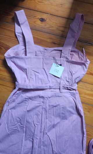 Mono rosa sin estrenar, tirantes, talla 36
